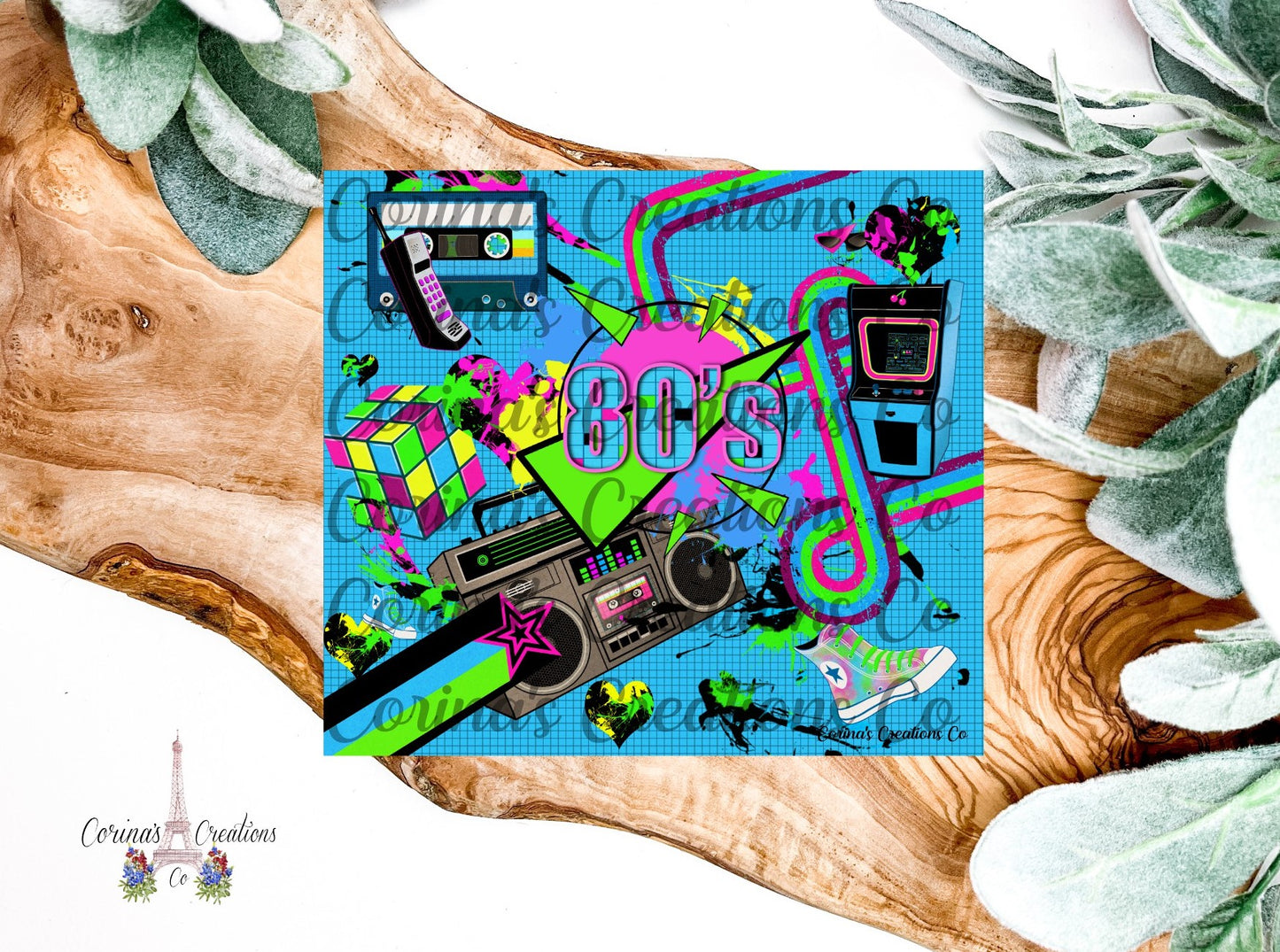 80's Theme 20 oz. Stainless Steel Sublimation Tumbler