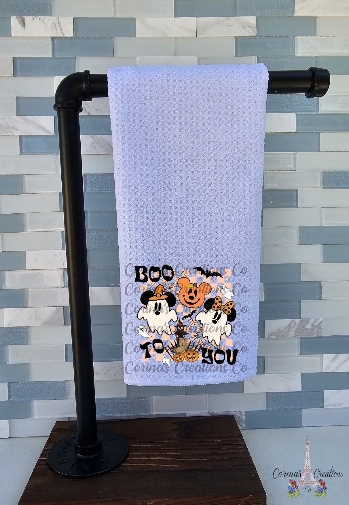 Boo To You Waffle Weave Towel