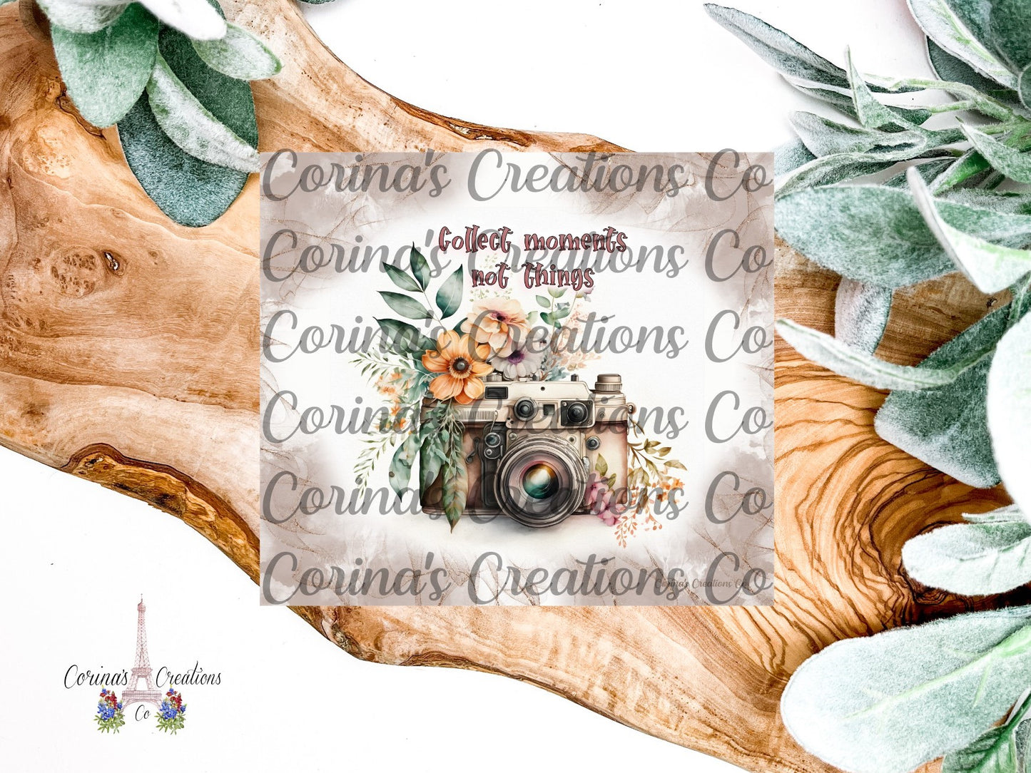 Collect Moments Not Things 20 oz. Stainless Steel Sublimation Tumbler