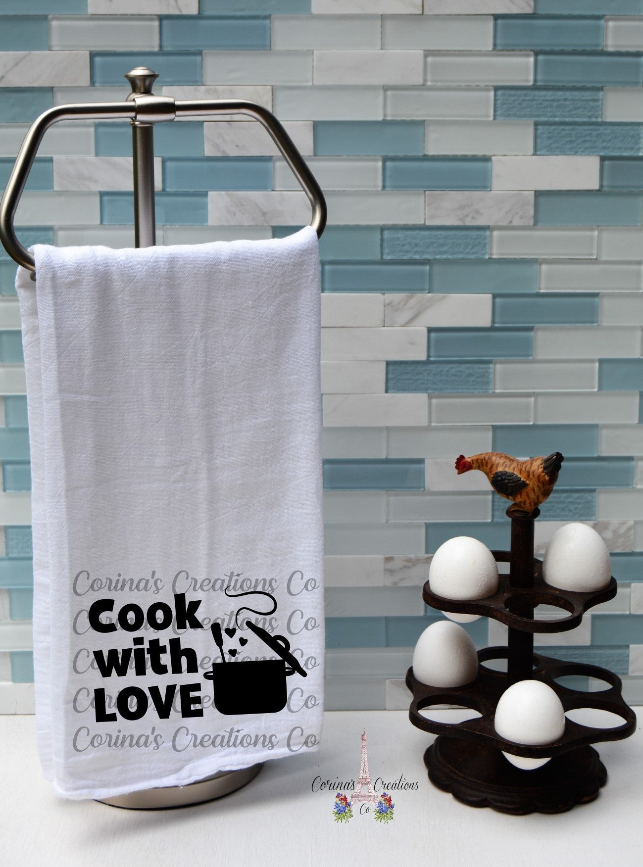 Cook With Love Flour Sack/Tea Towel