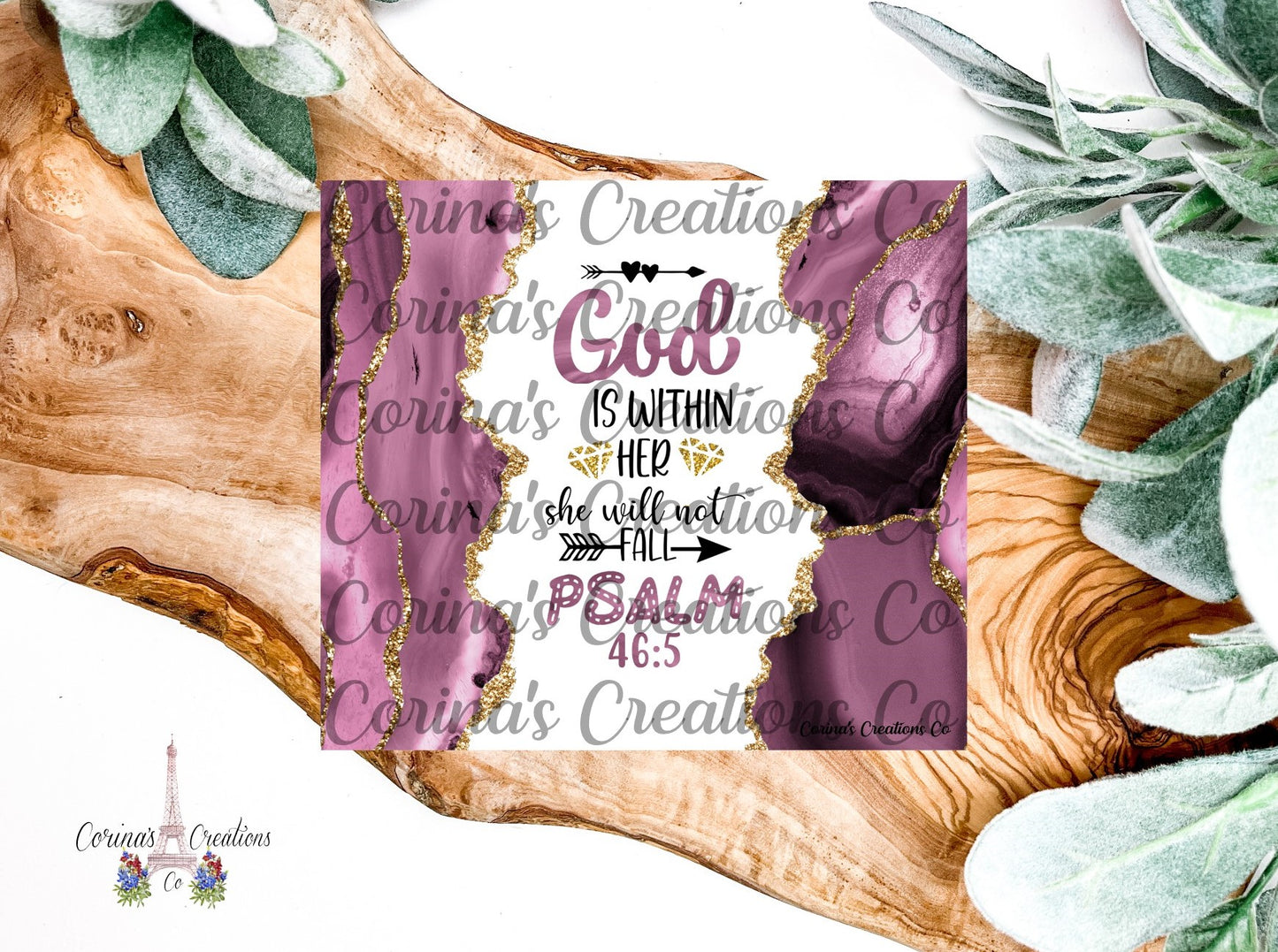 God is within her she will not fall 20 oz. Stainless Steel Sublimation Tumbler