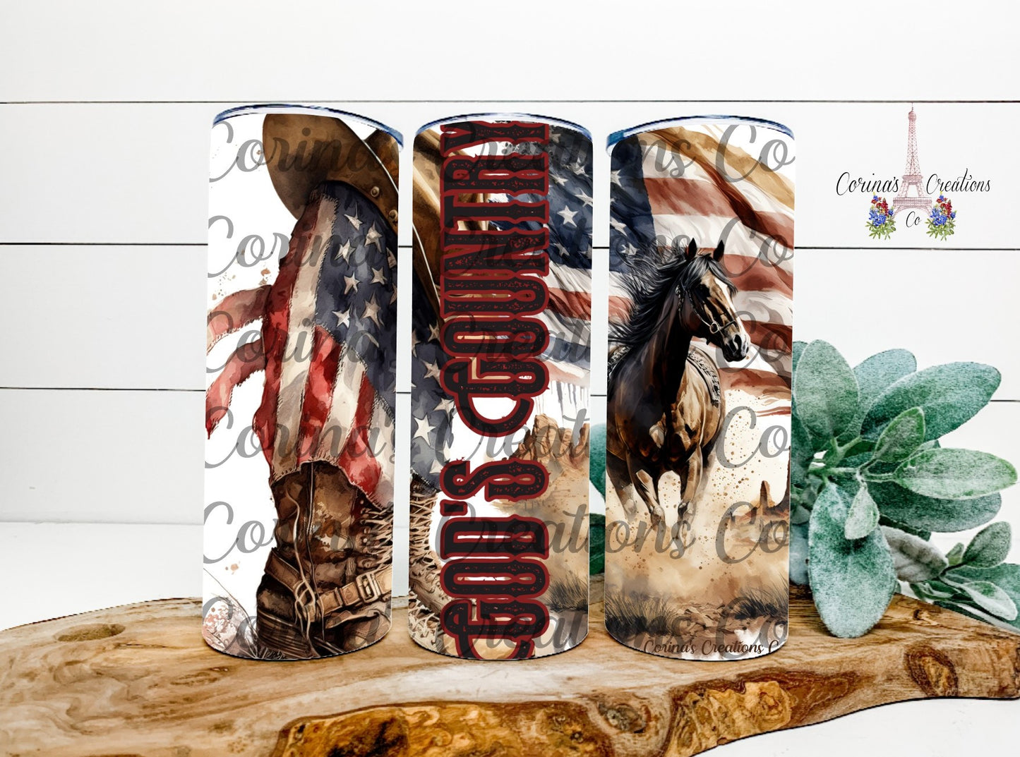 God's Country 20 oz. Stainless Steel Sublimation Tumbler