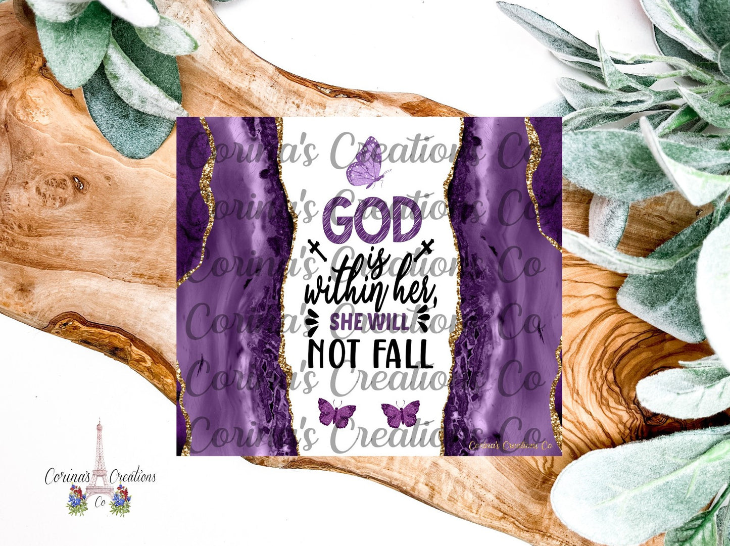 God is within her she will not fall 20 oz. Stainless Steel Sublimation Tumbler