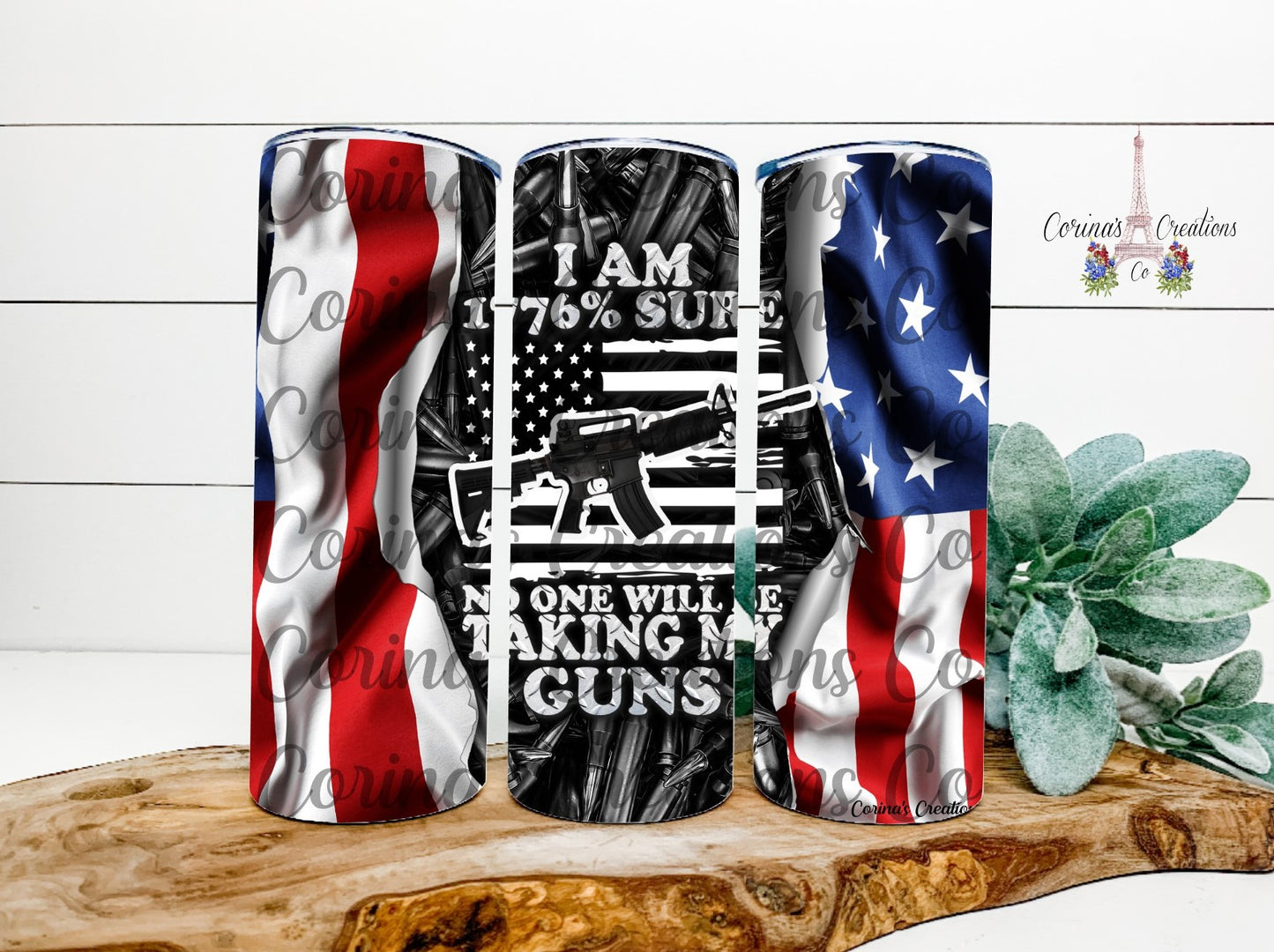 I Am 1776 % Sure No One Will Be Taking My Guns 20 oz. Stainless Steel Sublimation Tumbler
