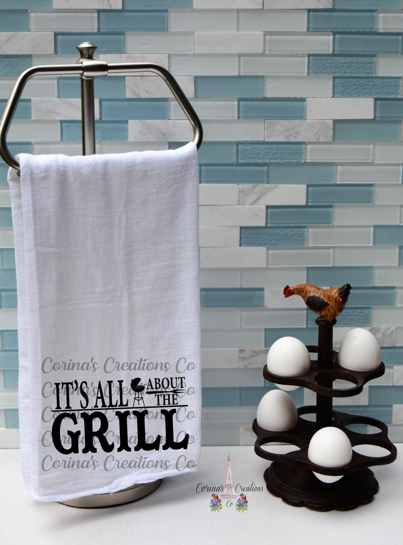 It's All About The Grill Flour Sack/Tea Towel
