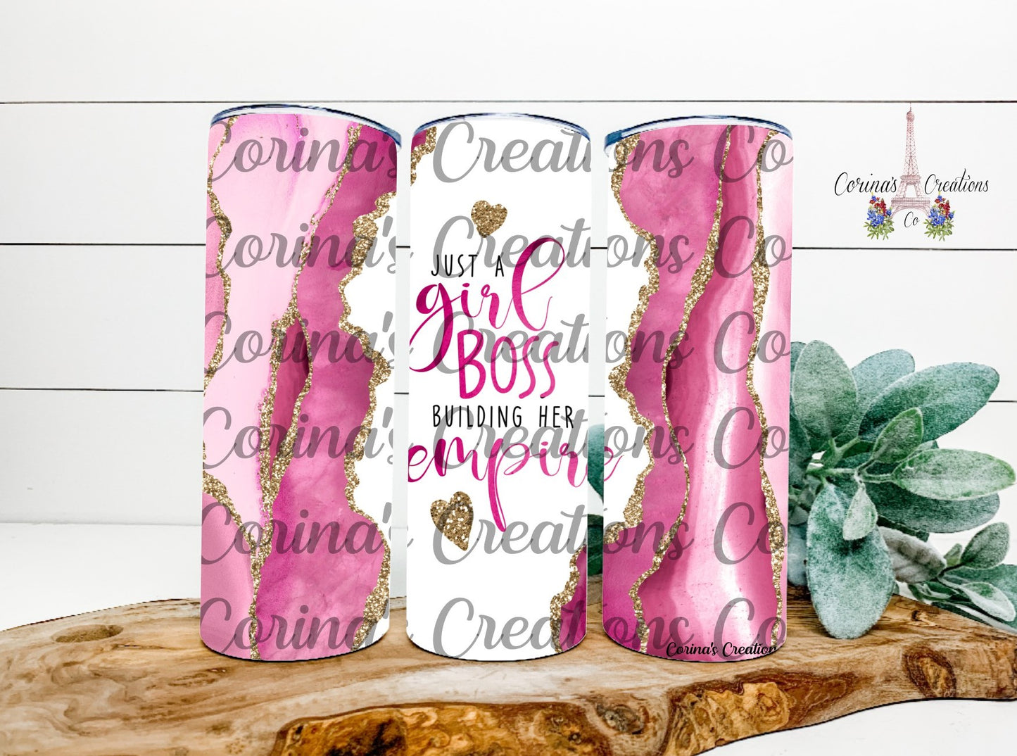 Just A Girl Boss Building Her Empire 20 oz. Stainless Steel Sublimation Tumbler