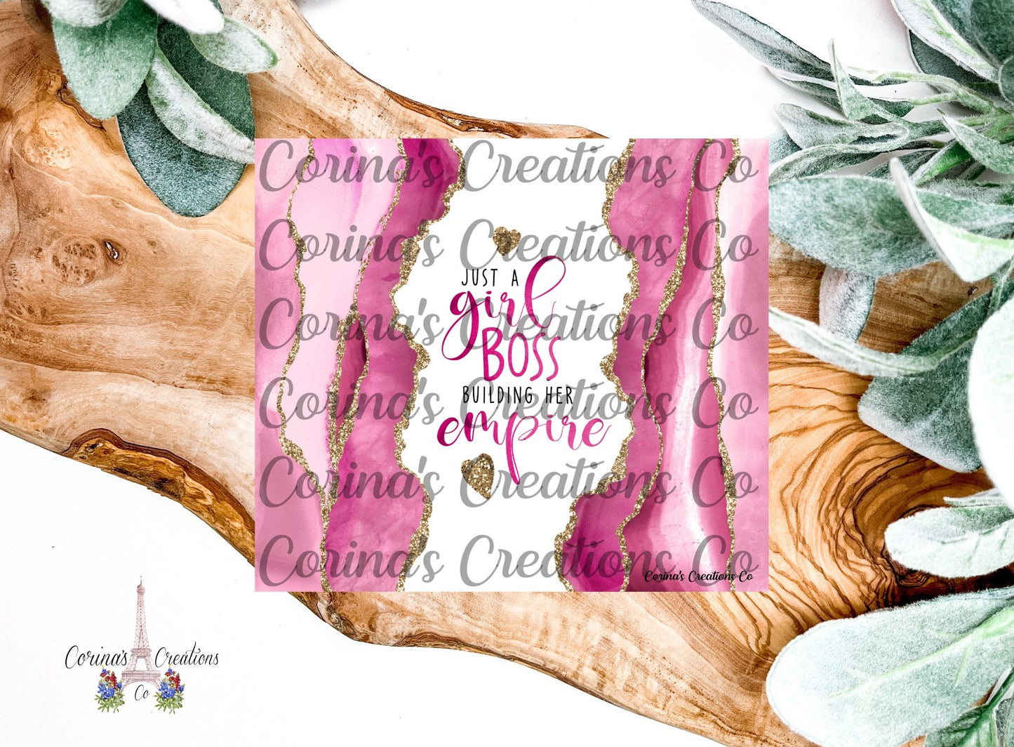 Just A Girl Boss Building Her Empire 20 oz. Stainless Steel Sublimation Tumbler