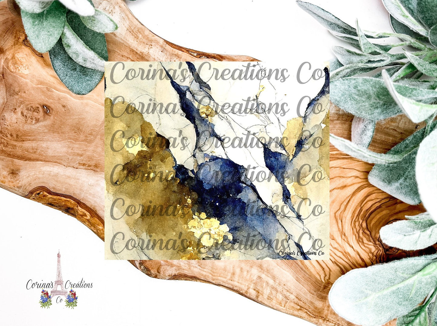 Navy Marble 20 oz. Stainless Steel Sublimation Tumbler