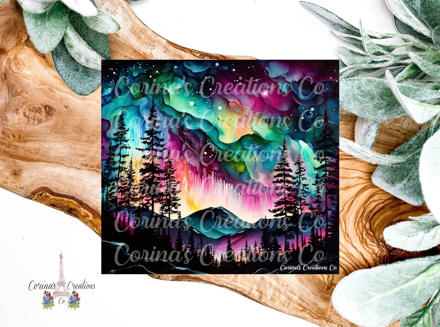 Northern Lights 20 oz. Stainless Steel Sublimation Tumbler