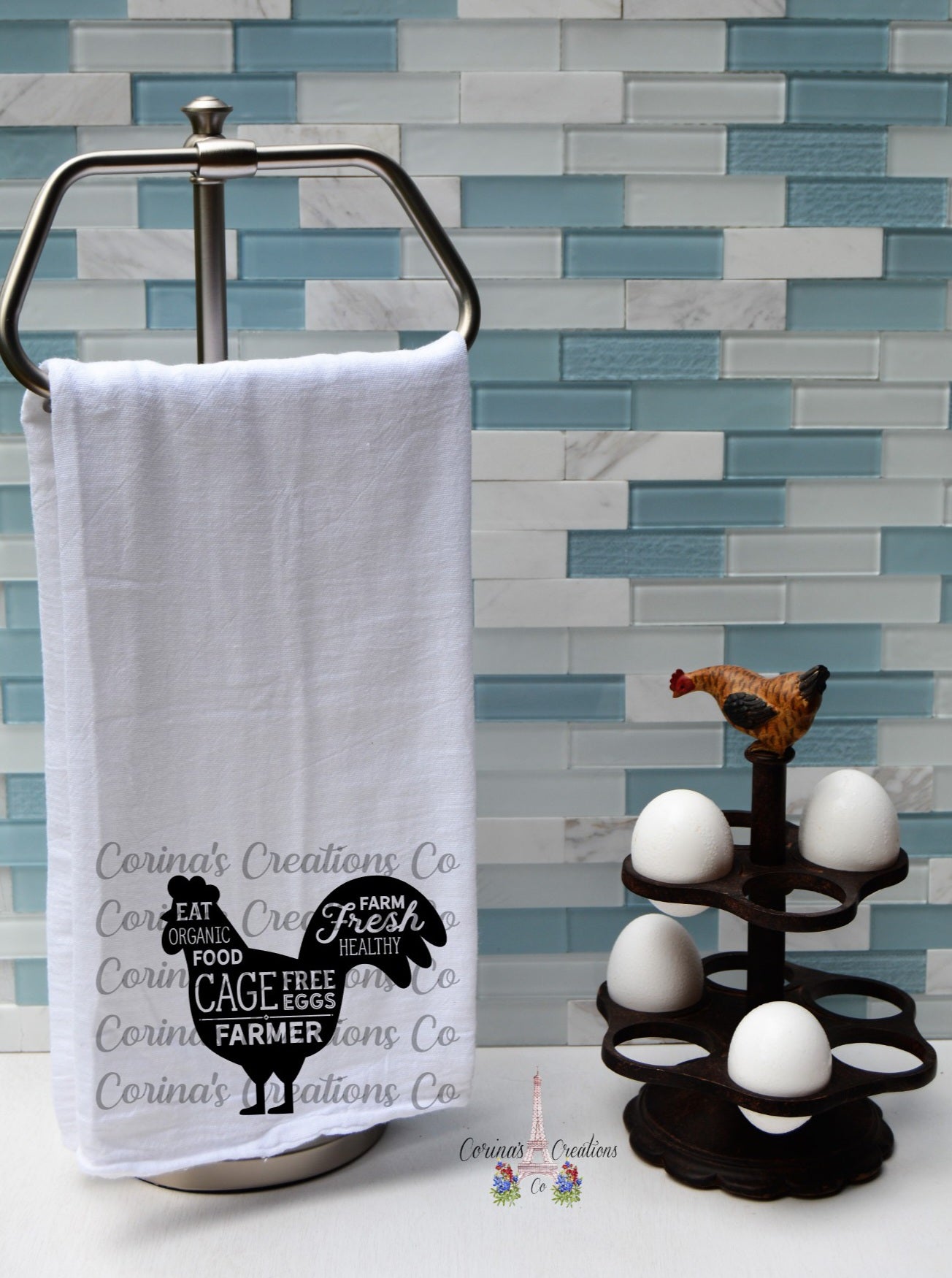 Organic Rooster Flour Sack/Tea Towel