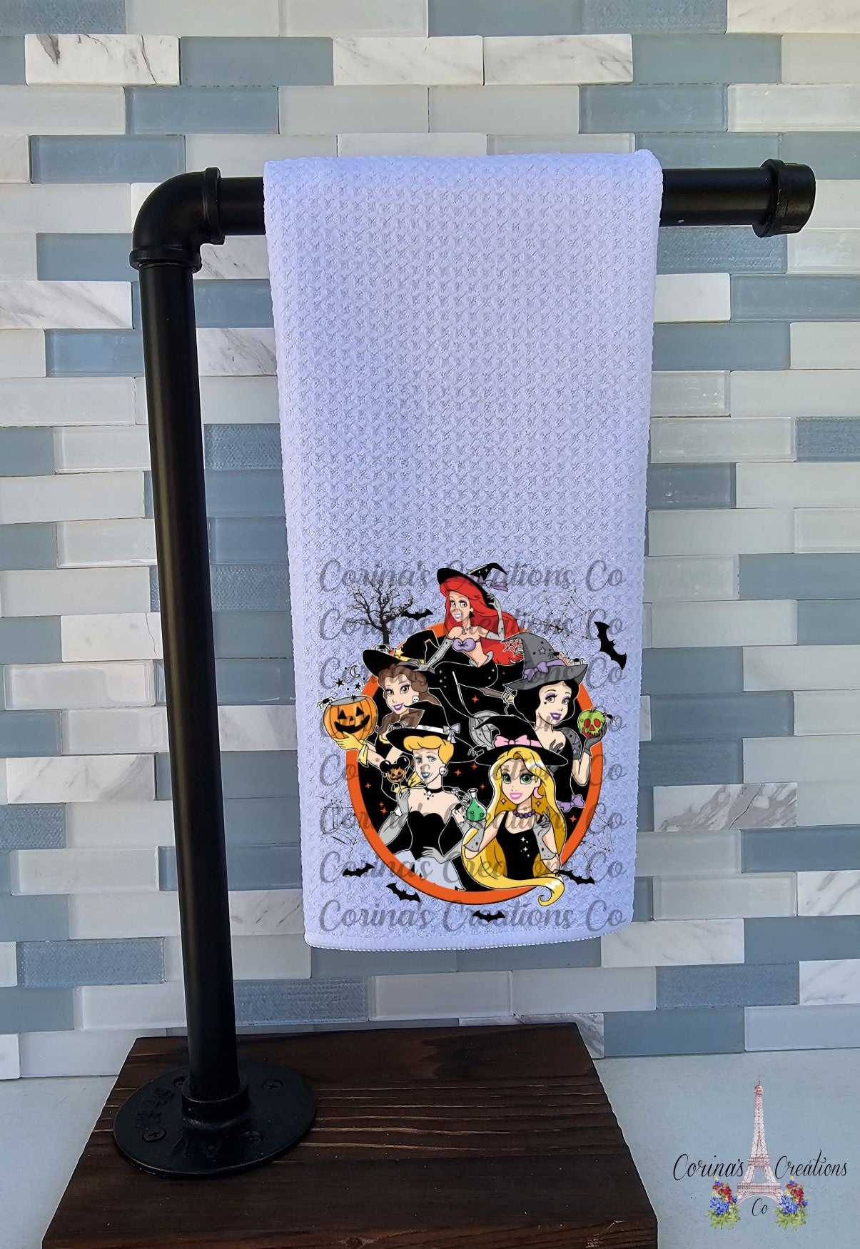 Princess Halloween Waffle Weave Towel