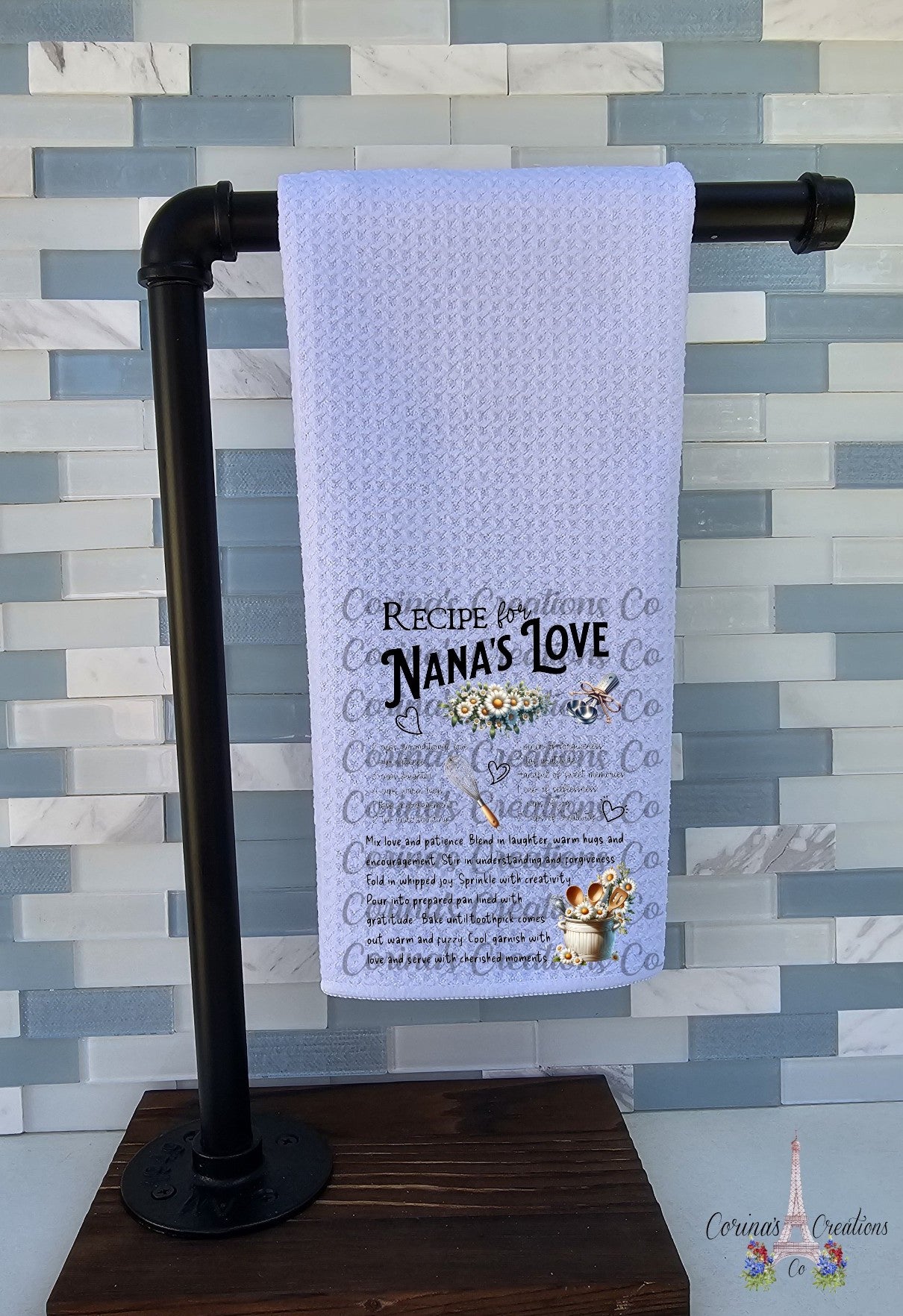 Recipe for Nanas Love Waffle Weave Towel