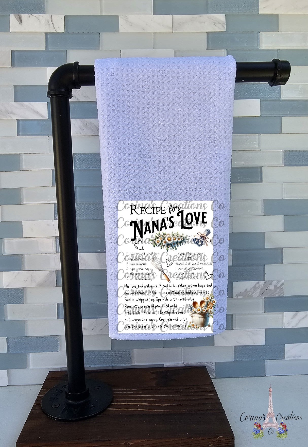Recipe for Nanas Love Waffle Weave Towel
