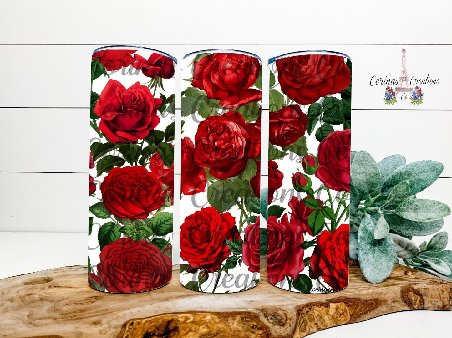 Roses 20 oz. Stainless Steel Sublimation Tumbler