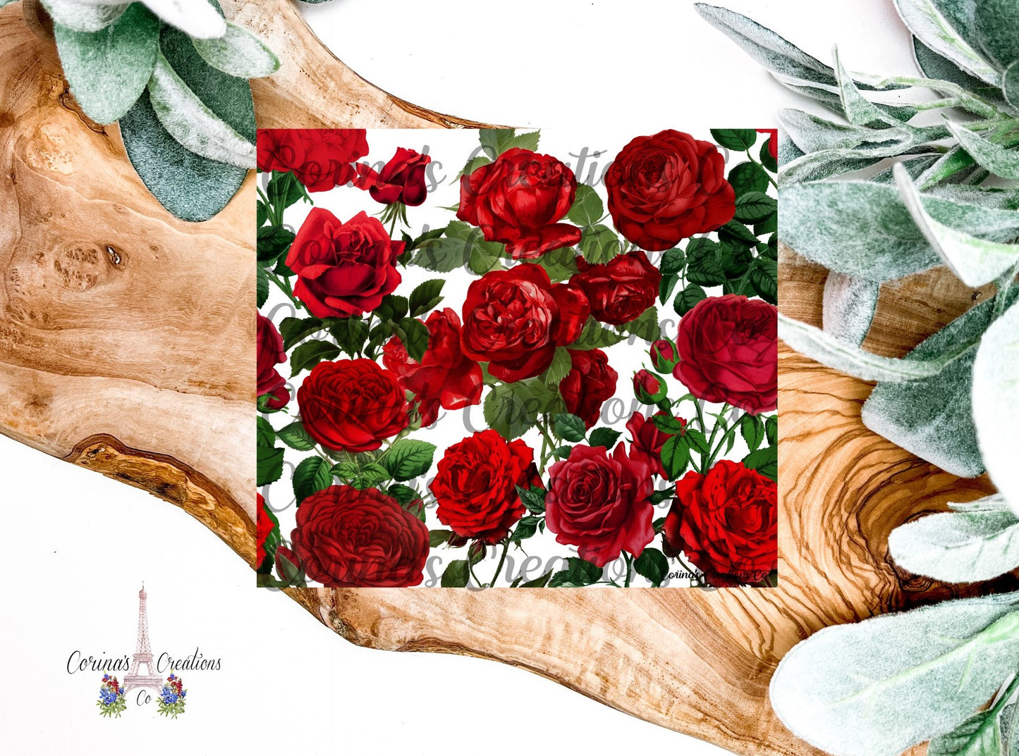 Roses 20 oz. Stainless Steel Sublimation Tumbler