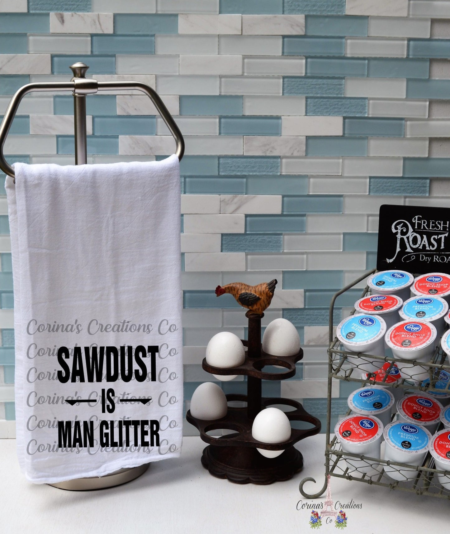 Sawdust Is Man Glitter Flour Sack/Tea Towel