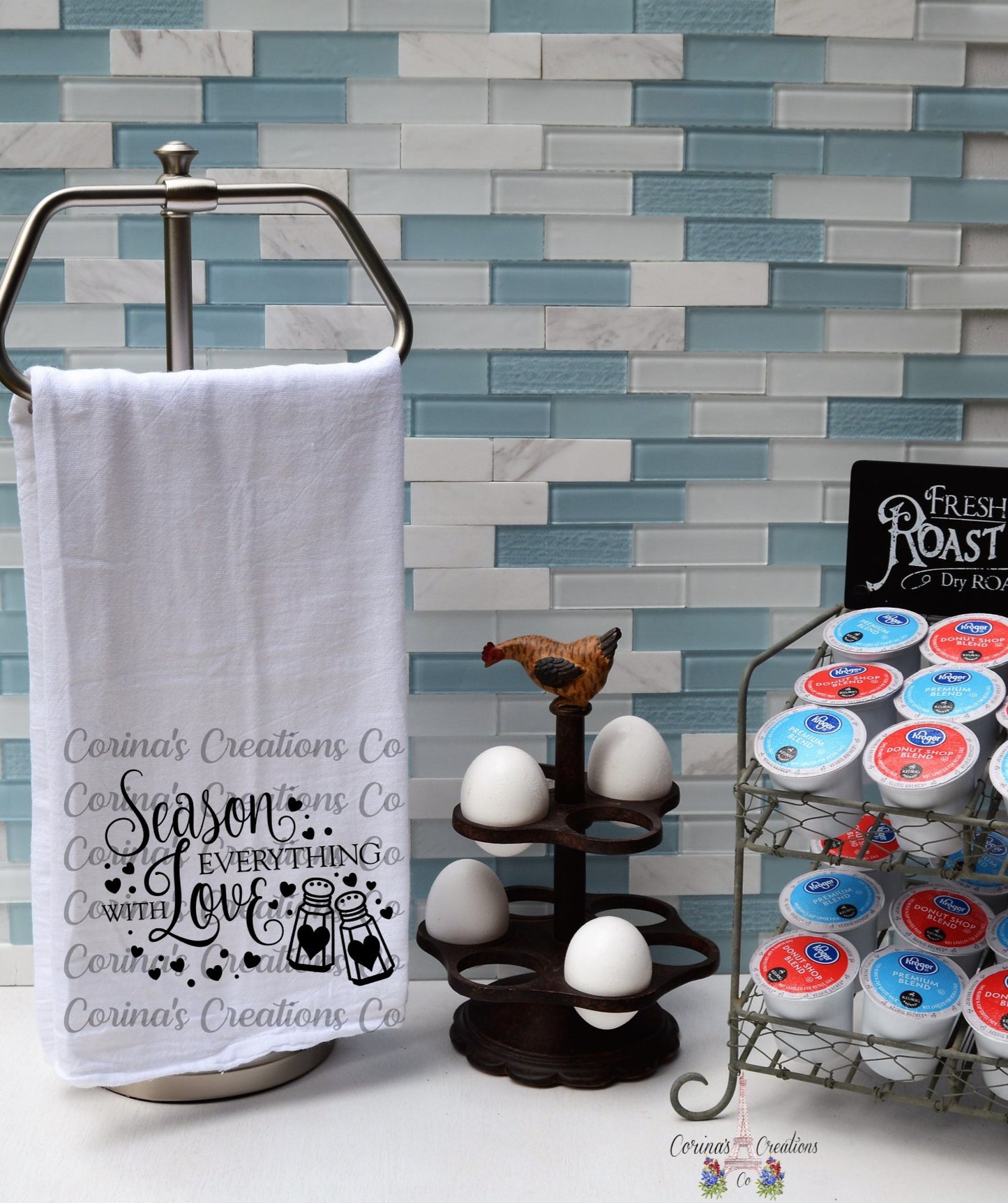 Season Everything With Love Flour Sack/Tea Towel