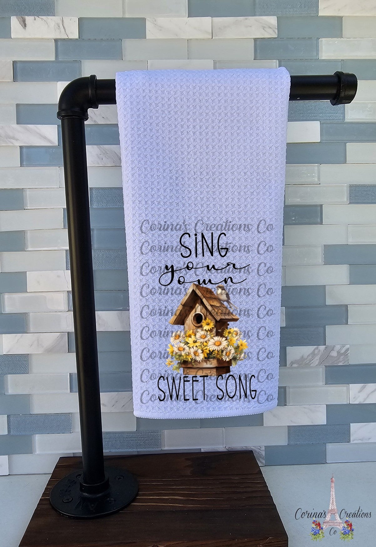 Sing Your Own Sweet Song Waffle Weave Towel
