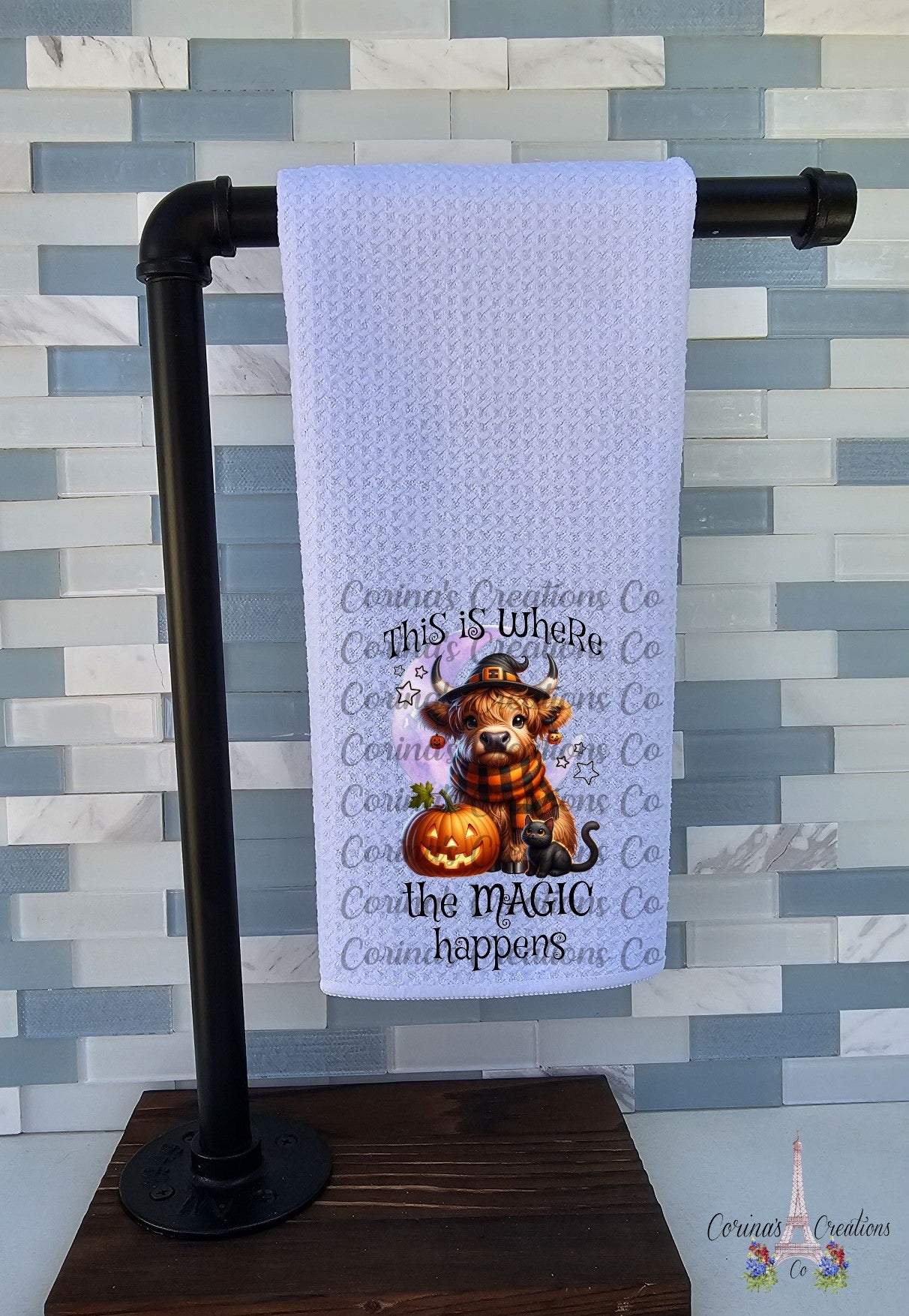 This Is Where The Magic Happens Waffle Weave Towel