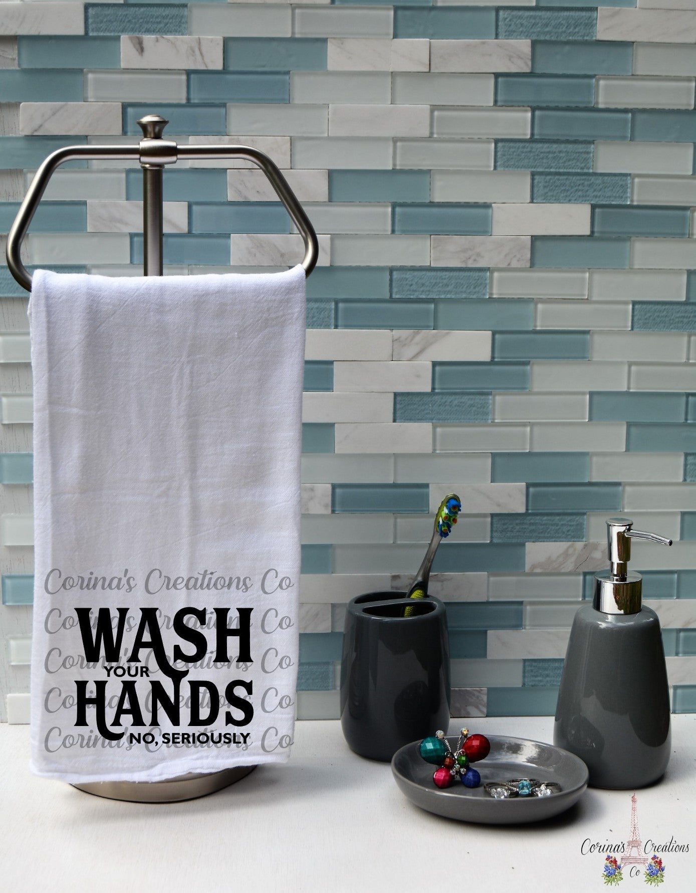 Wash Your Hands No, Seriously Flour Sack/Tea Towel