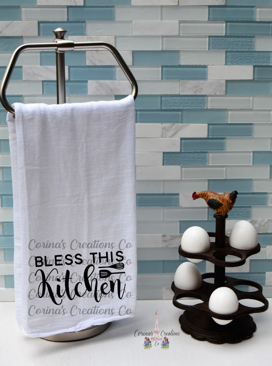 Bless this Kitchen Flour Sack/Tea Towel