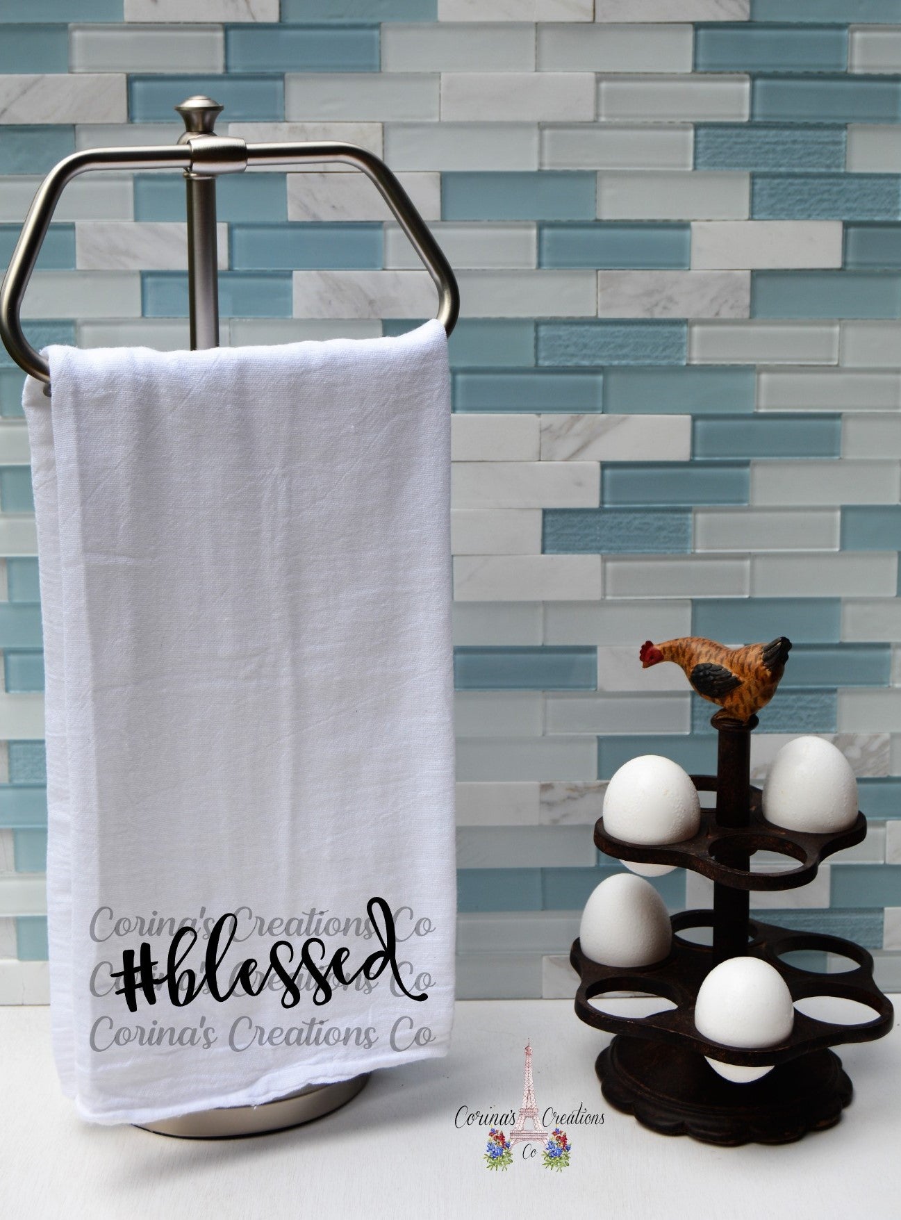 #Blessed Flour Sack/Tea Towel