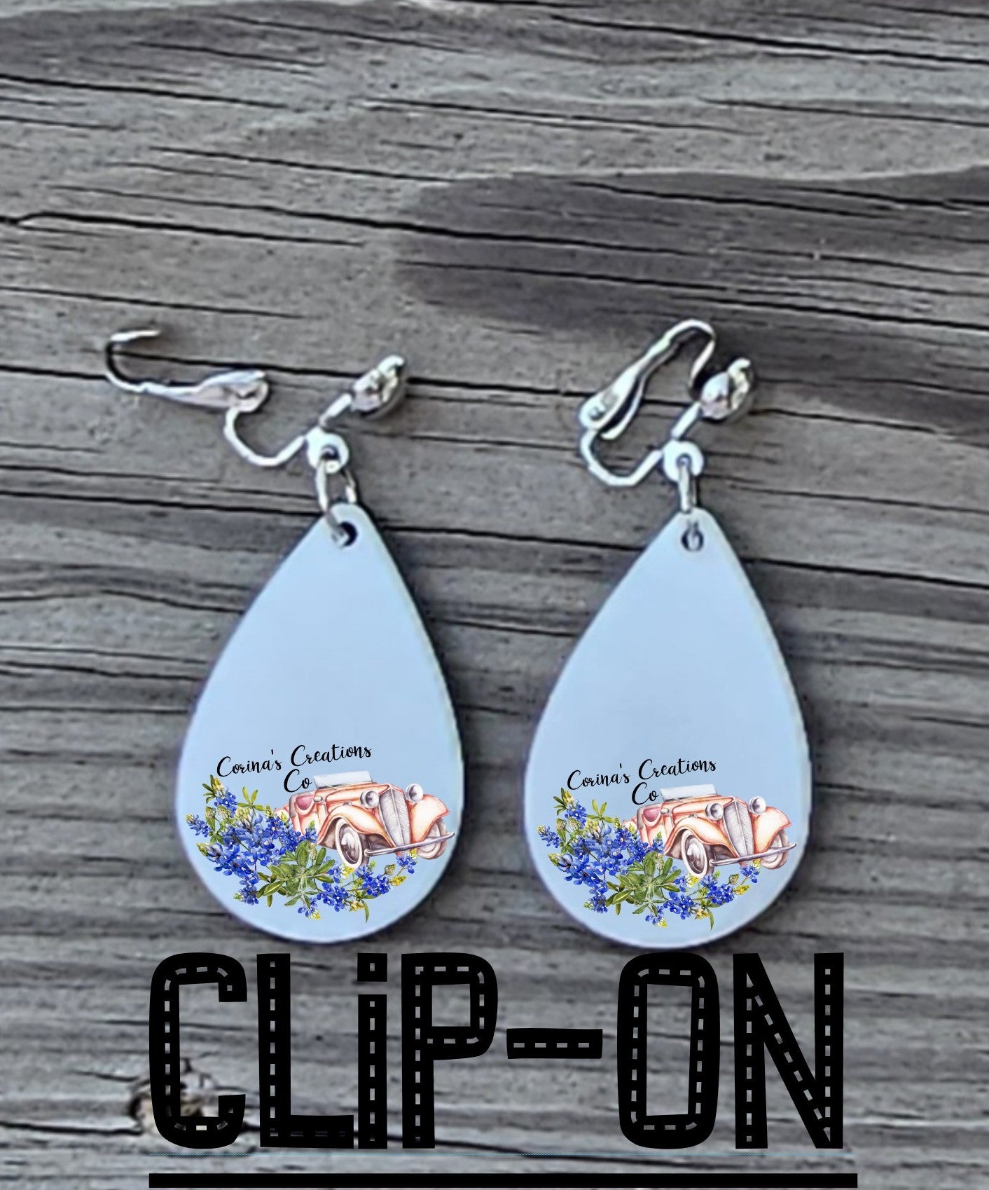 Silver And Pink Glitter Sublimated Teardrop Earrings