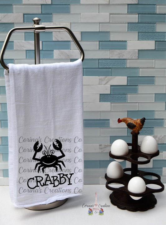 Crabby Crab Flour Sack/Tea Towel