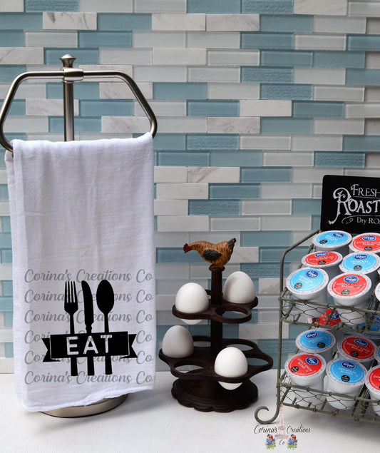 Eat Flour Sack/Tea Towel