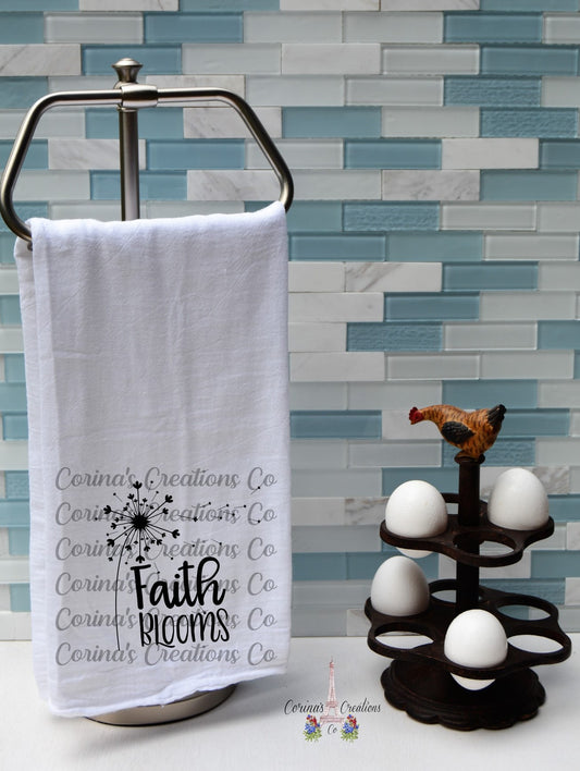 Faith Blooms Flour Sack/Tea Towel