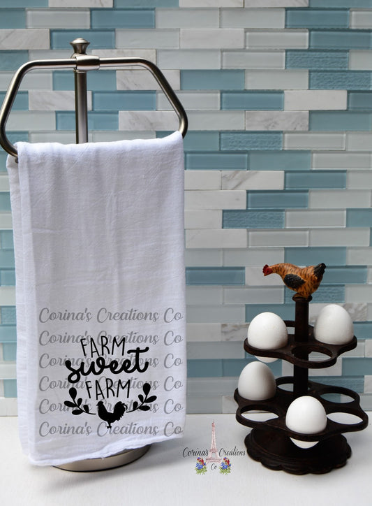 Farm Sweet Farm Flour Sack/Tea Towel