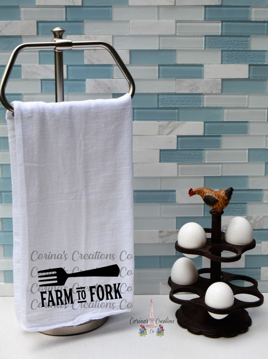 Farm To Fork Flour Sack/Tea Towel