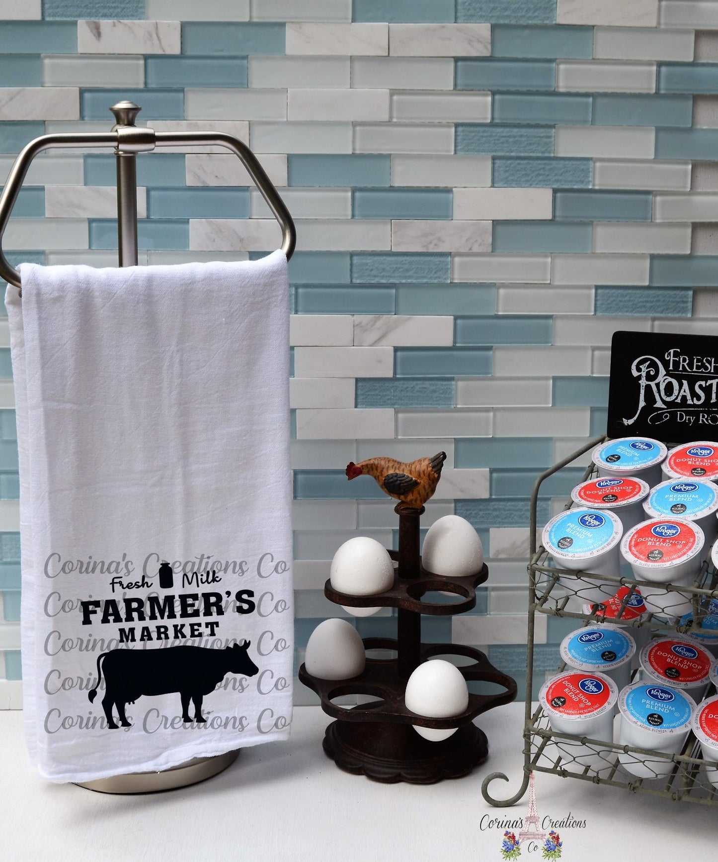Fresh Milk Farmers Market Flour Sack/Tea Towel