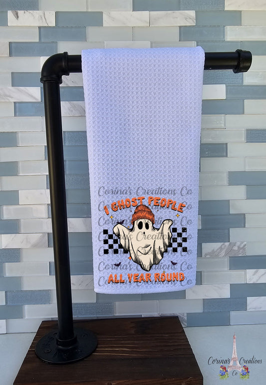 I Ghost People All Year Round Waffle Weave Towel