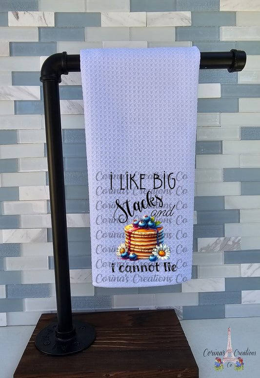 I Like Big Stacks Waffle Weave Towel