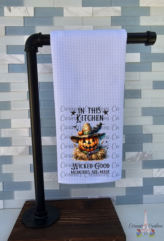 In This Kitchen Wicked Good Memories Are Made Waffle Weave Towel