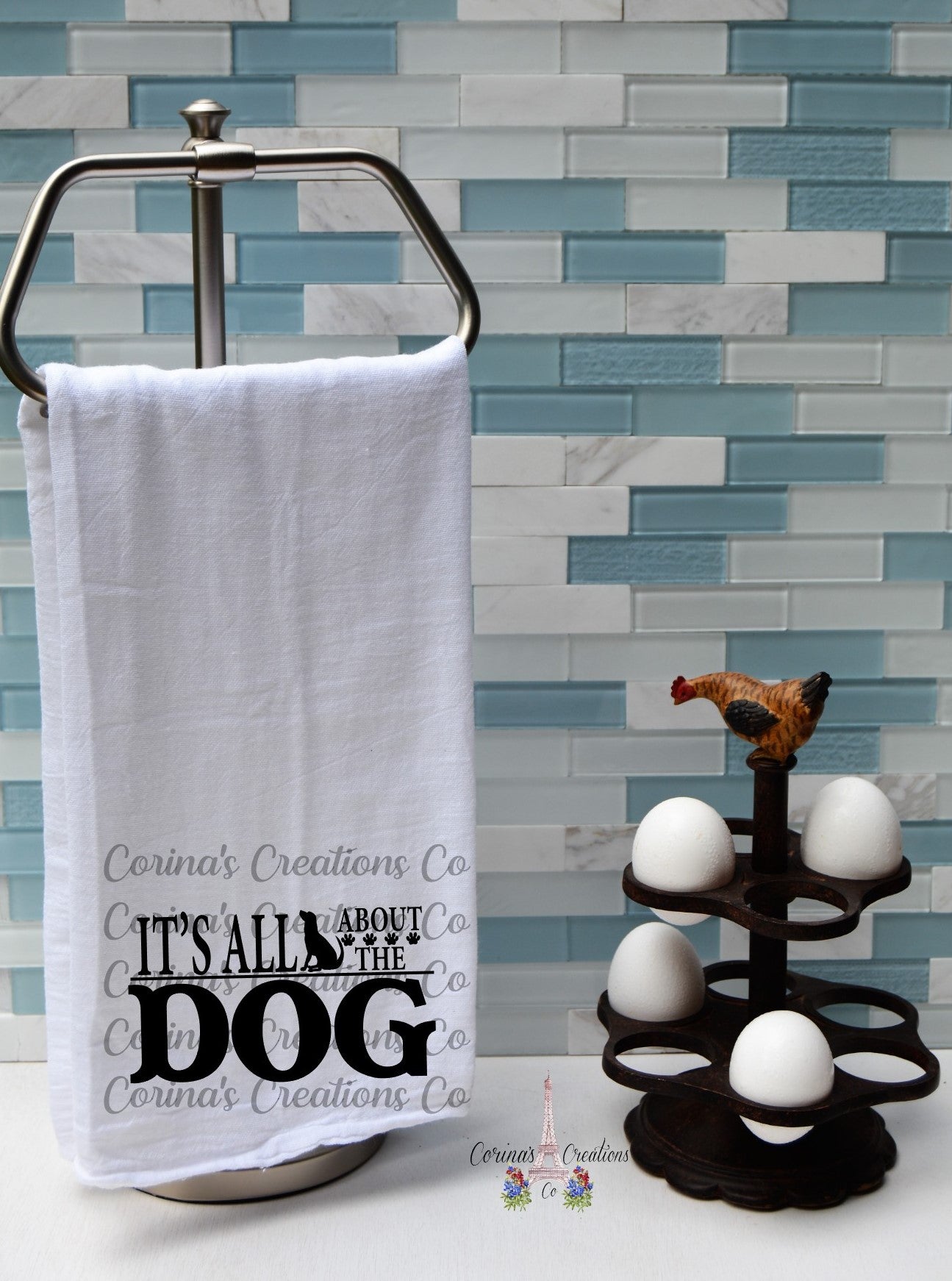 It's All About The Dog Flour Sack/Tea Towel