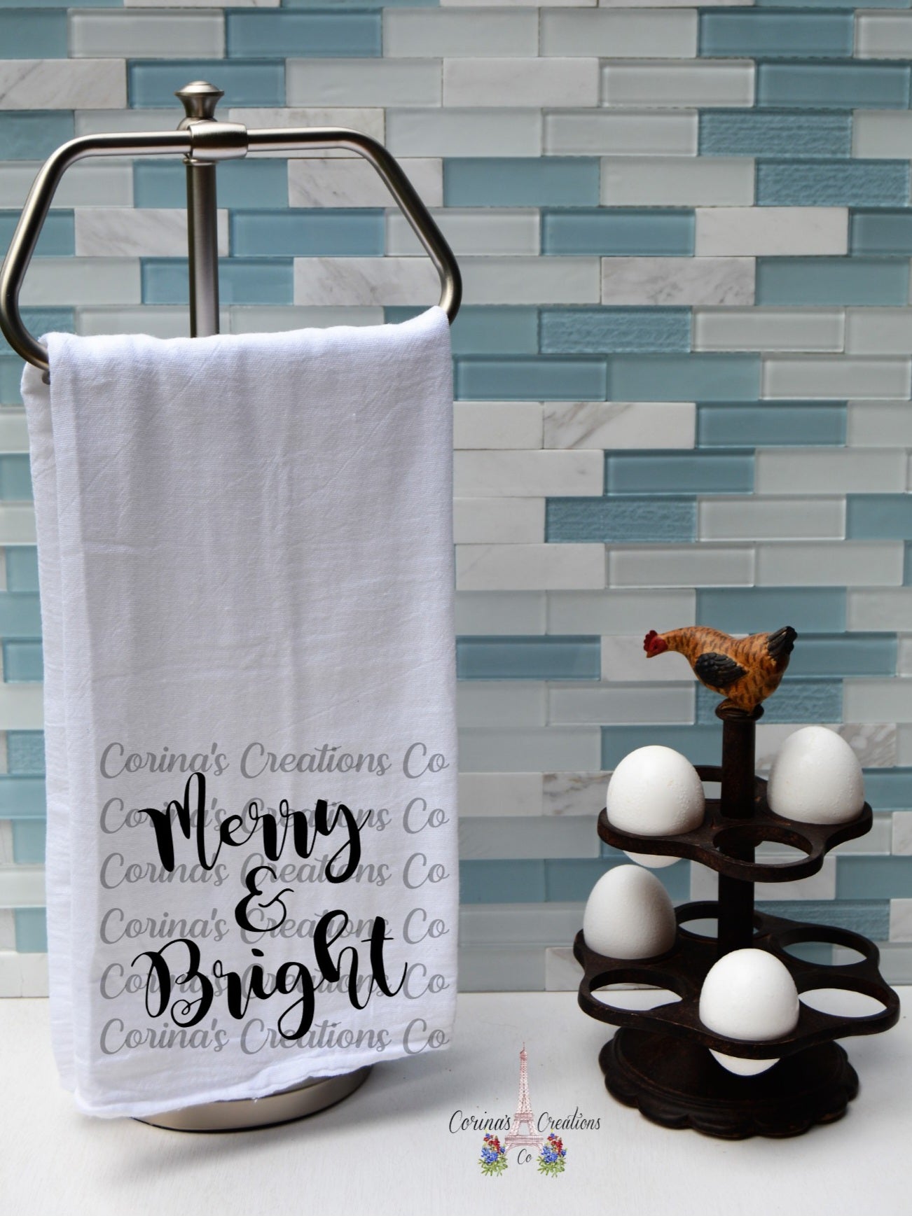 Merry & Bright Flour Sack/Tea Towel