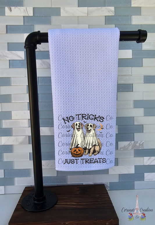 No Tricks Just Treats Waffle Weave Towel