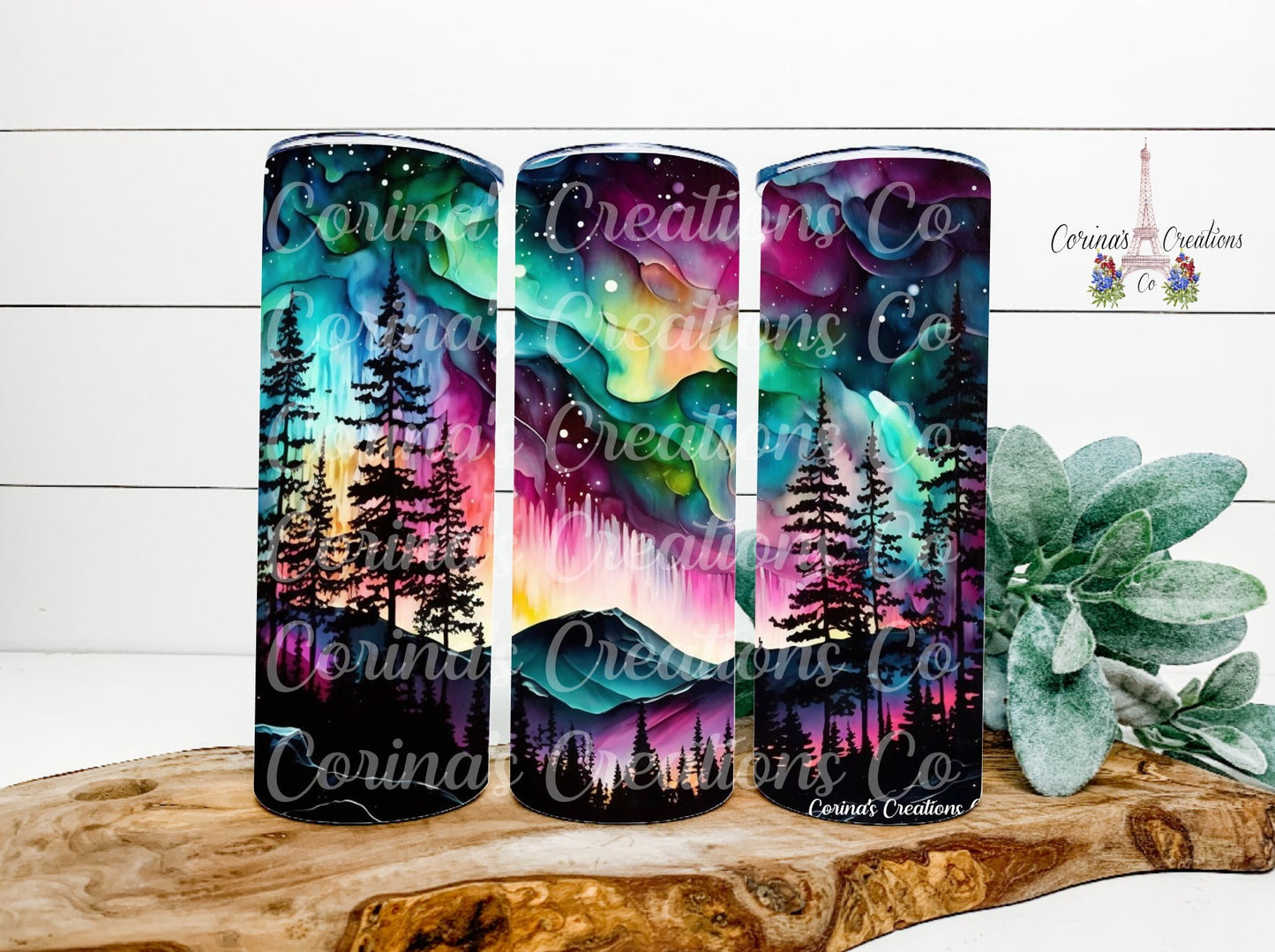 Northern Lights 20 oz. Stainless Steel Sublimation Tumbler