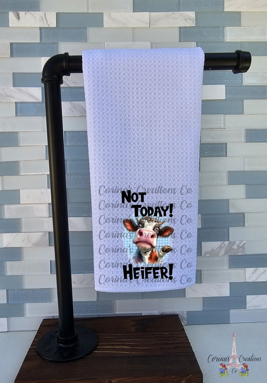 Not Today Heifer Waffle Weave Towel