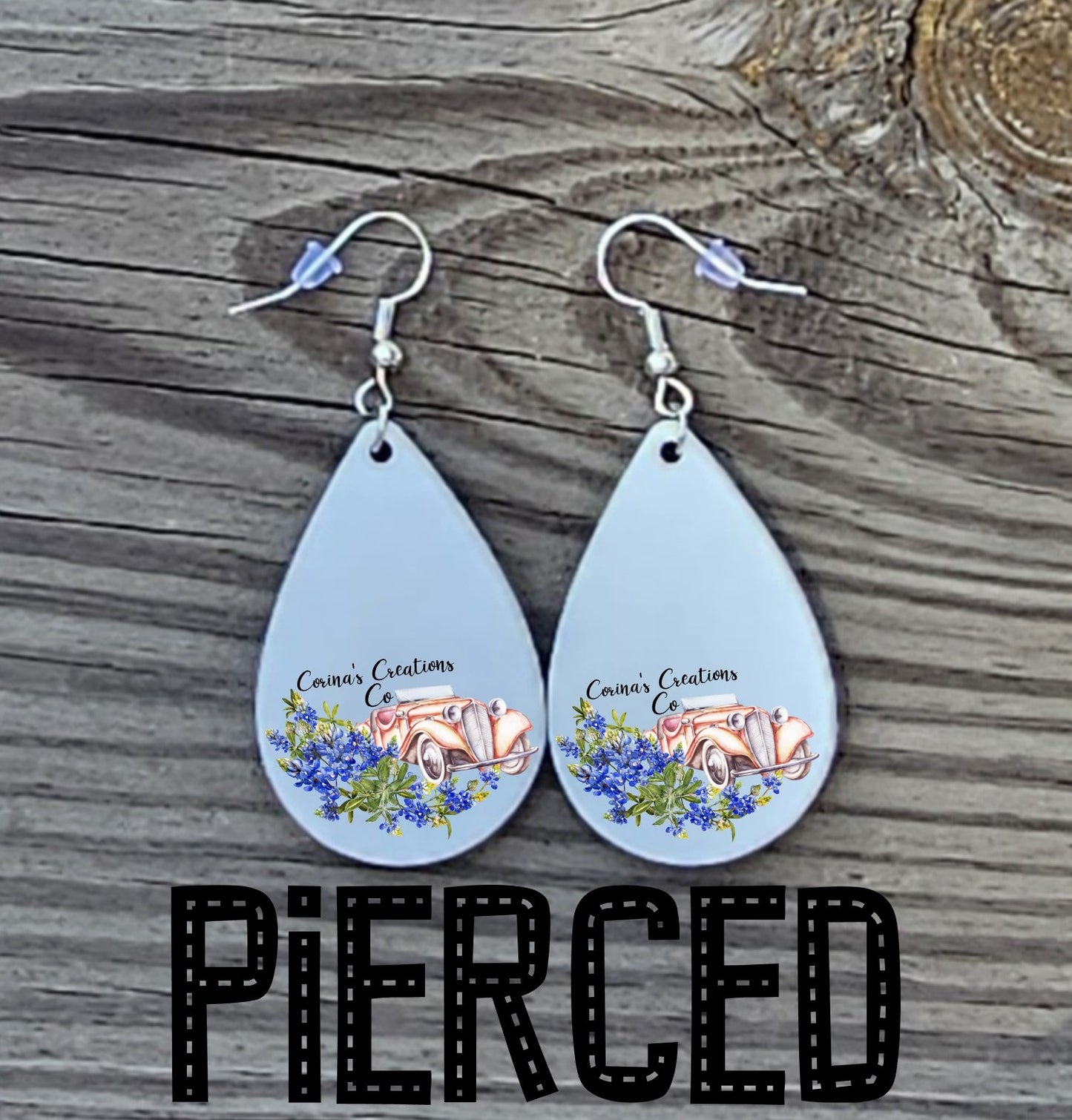 Merry Christmas Gnome Sublimated Teardrop Earrings