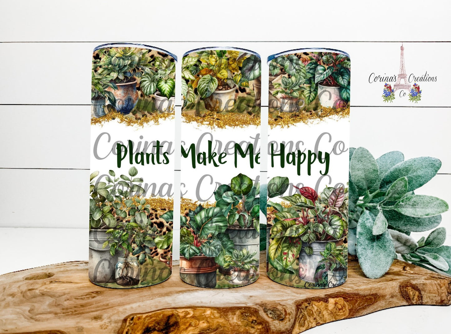 Plants Make Me Happy 20 oz. Stainless Steel Sublimation Tumbler